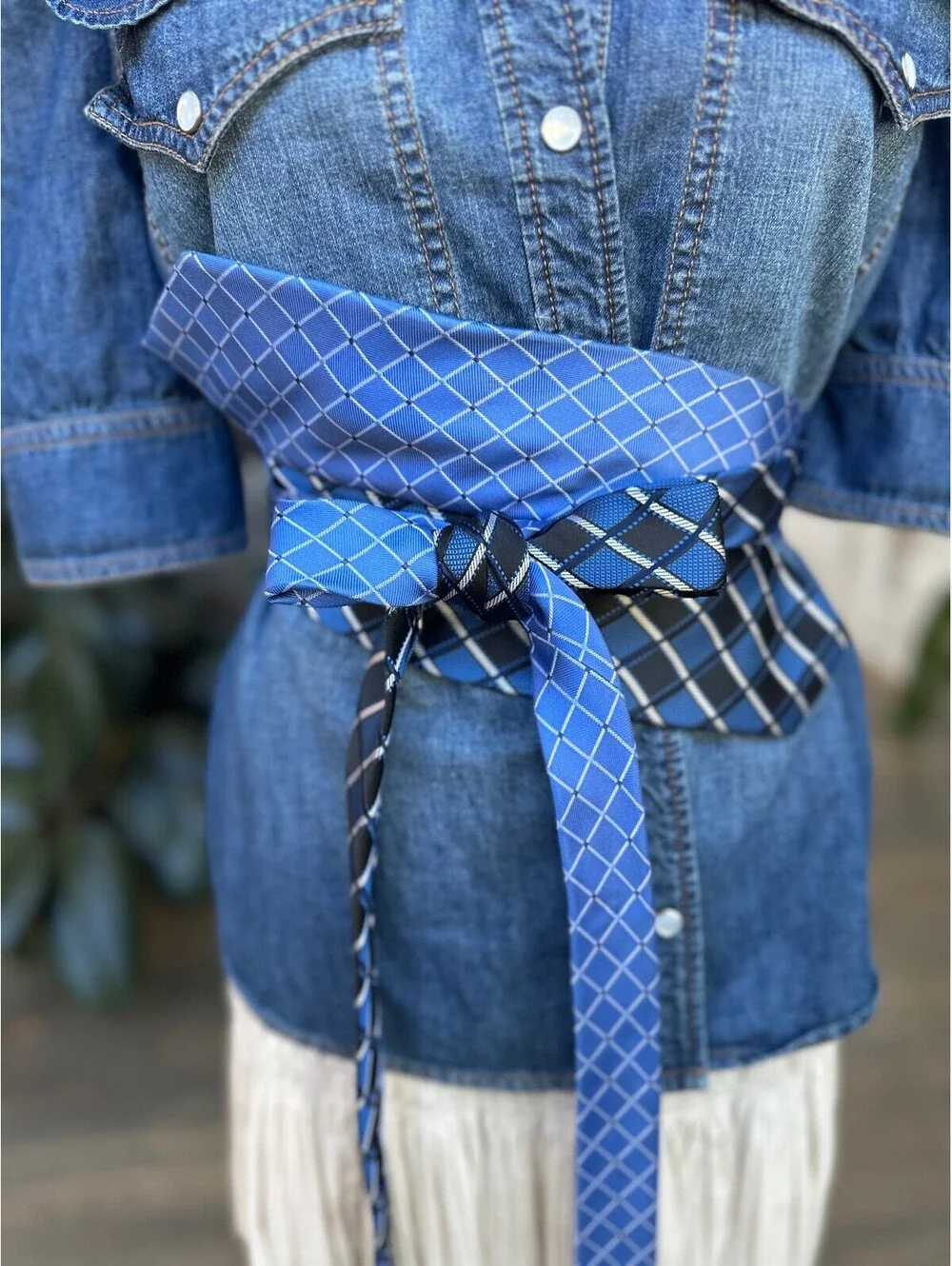 Upcycled Silk Obi Belt | Corset Style | OOAK | OS